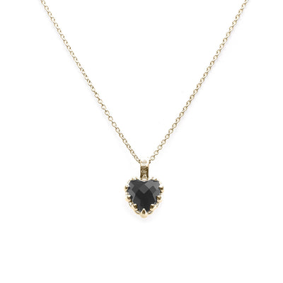 Stolen Girlfriends Club Mini Love Claw Necklace - Gold Plated & Onyx-Necklace-Walker & Hall