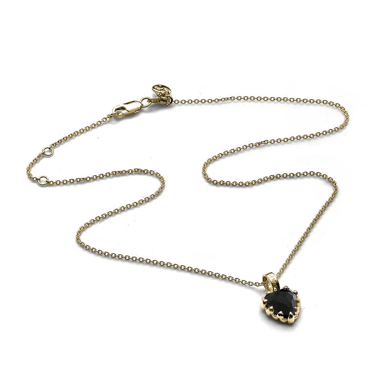 Stolen Girlfriends Club Mini Love Claw Necklace - Gold Plated & Onyx-Necklace-Walker & Hall