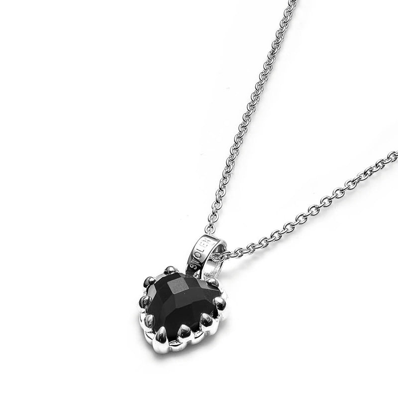 Stolen Girlfriends Club Mini Love Claw Necklace - Silver & Onyx-Necklace-Walker & Hall