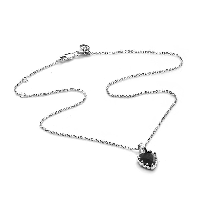 Stolen Girlfriends Club Mini Love Claw Necklace - Silver & Onyx-Necklace-Walker & Hall