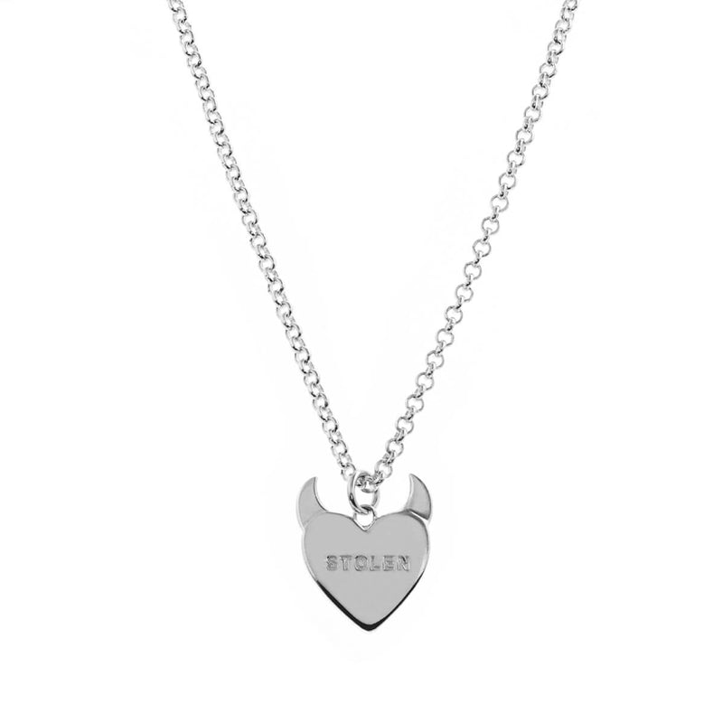 Stolen Girlfriends Club Sinister Heart Necklace - Sterling Silver-Necklace-Walker & Hall