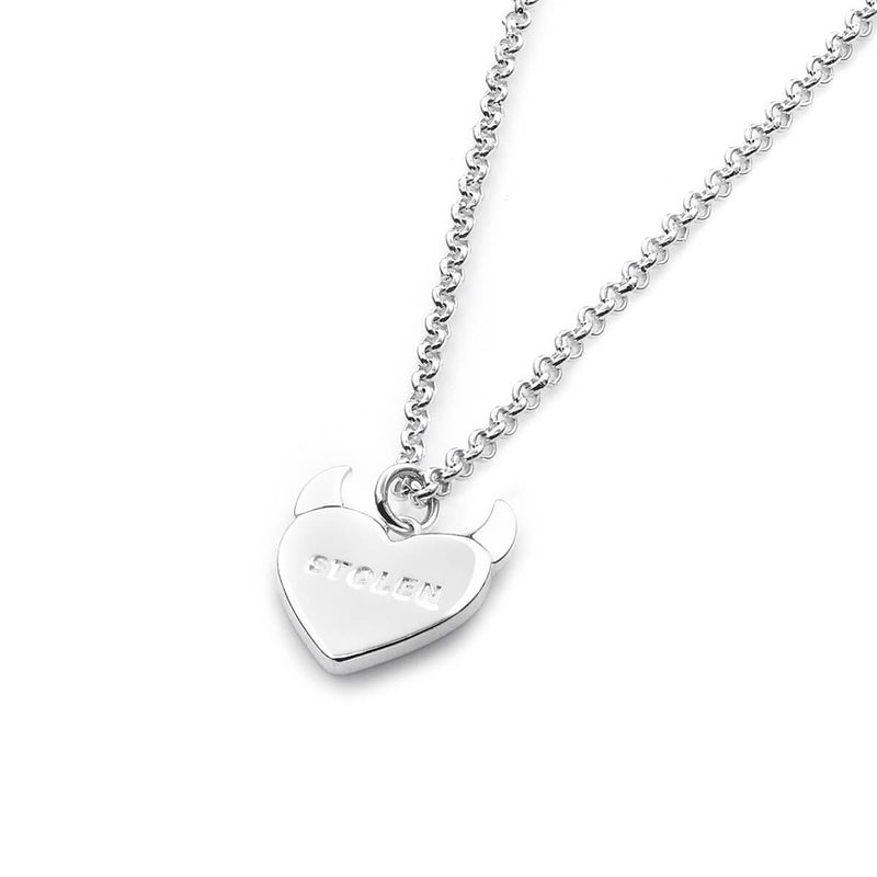 Stolen Girlfriends Club Sinister Heart Necklace - Sterling Silver-Necklace-Walker & Hall