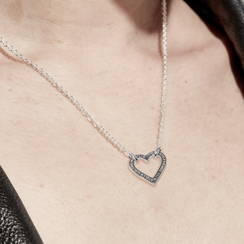Stolen Girlfriends Club x Walker & Hall Halo Heart Necklace - Sterling Silver-Necklace-Walker & Hall