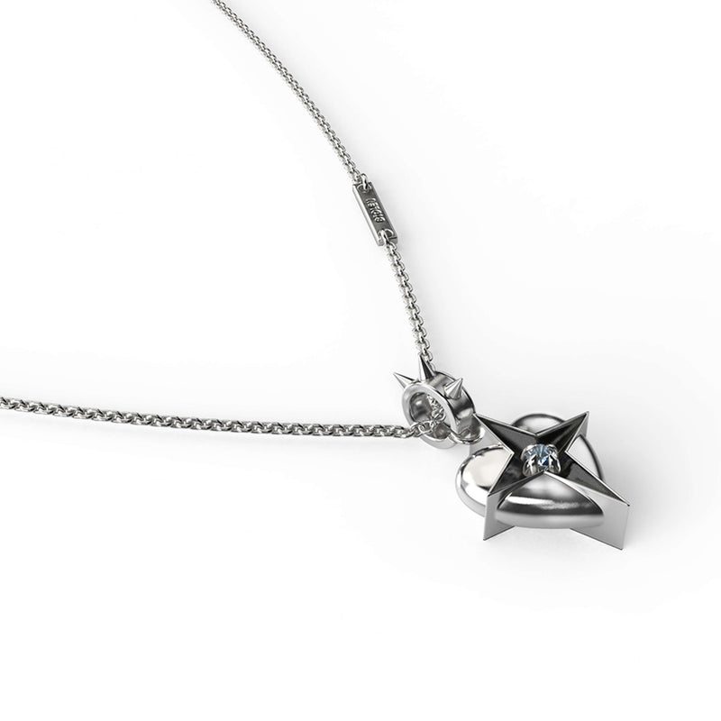 Stolen Girlfriends Club Celestial Heart Necklace - Sterling Silver - Necklace - Walker & Hall