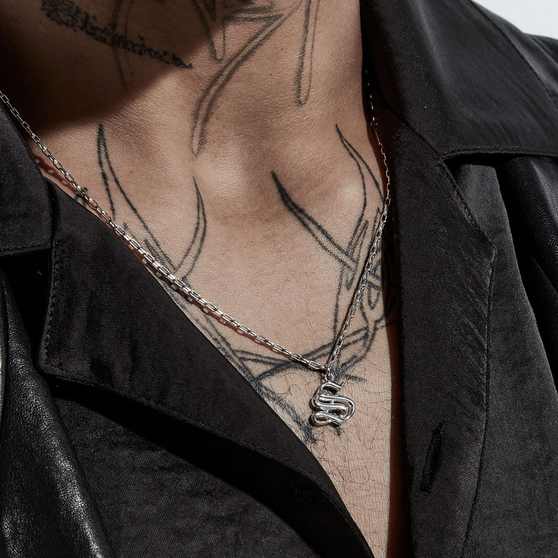 Stolen Girlfriends Club Old English Necklace - Sterling Silver - Necklace - Walker & Hall