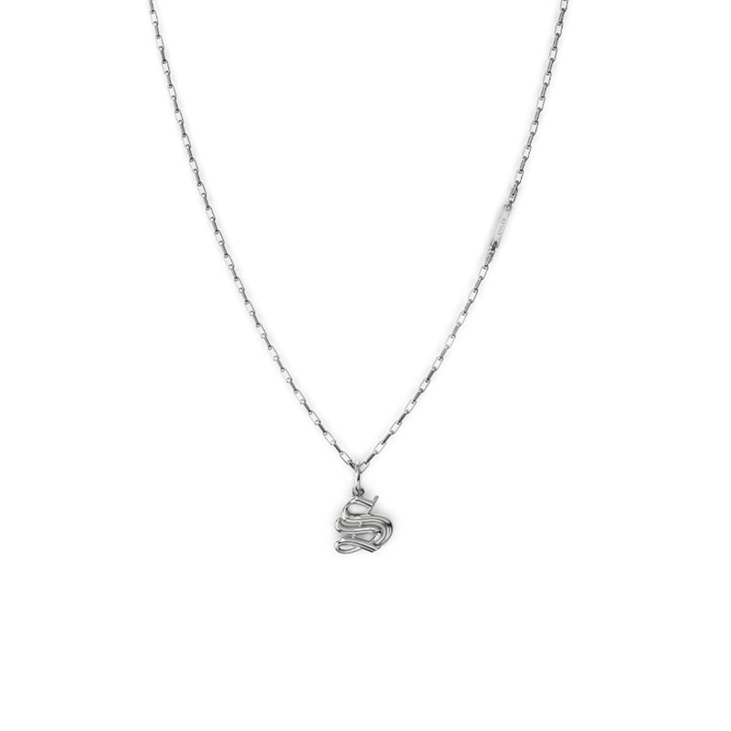 Stolen Girlfriends Club Old English Necklace - Sterling Silver - Necklace - Walker & Hall