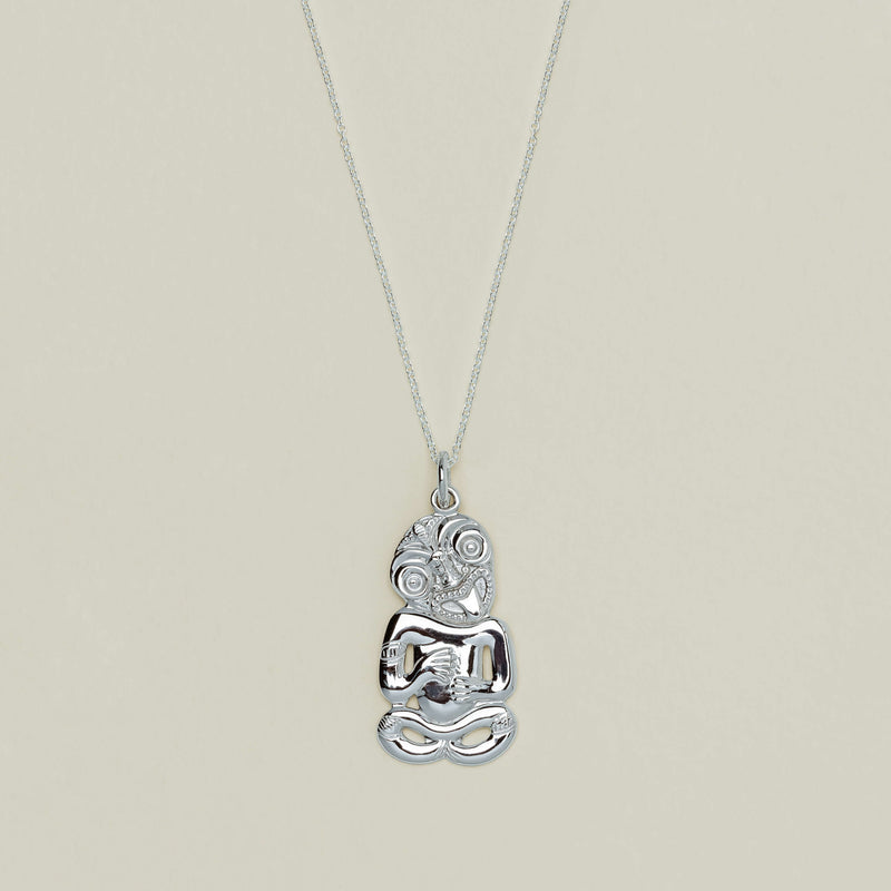 Sterling Silver Hei Tiki Pendant - Necklace - Walker & Hall