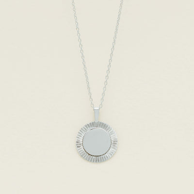 Sterling Silver Reflections Medallion Pendant - Necklace - Walker & Hall