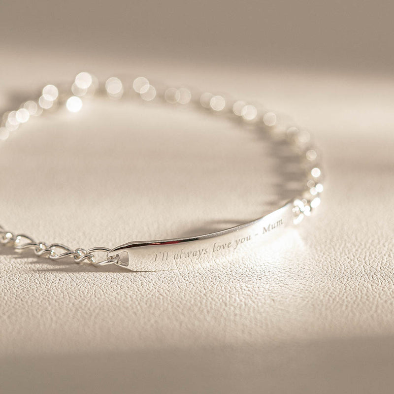 Sterling Silver Child's ID Bracelet-Bracelet-Walker & Hall