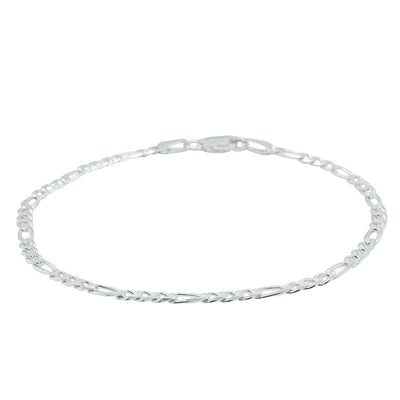 Sterling Silver Figaro Bracelet-Bracelet-Walker & Hall