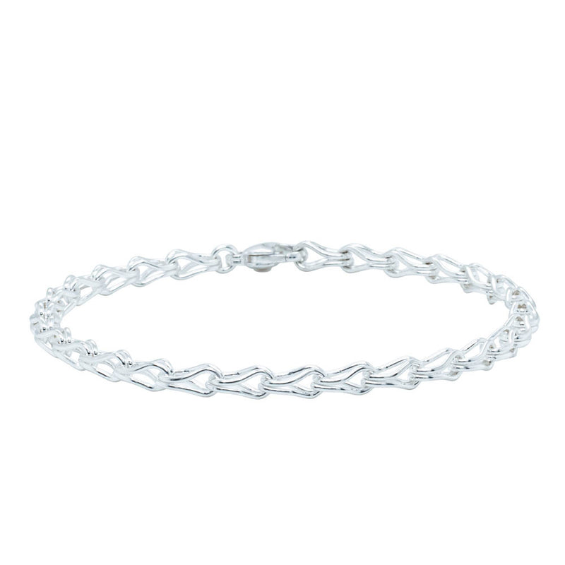 Sterling Silver Wishbone Bracelet-Bracelet-Walker & Hall