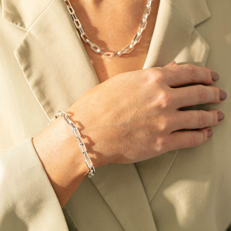 Sterling Silver Steadfast Bracelet-Bracelet-Walker & Hall