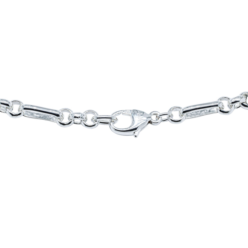 Sterling Silver Belcher Figaro Bracelet-Bracelet-Walker & Hall