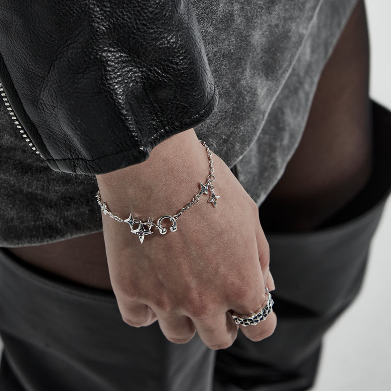 Stolen Girlfriends Club Cosmic Punk Multi Bracelet - Sterling Silver-Bracelet-Walker & Hall