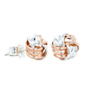 9ct Rose Gold & Sterling Silver Knot Earrings-Earrings-Walker & Hall