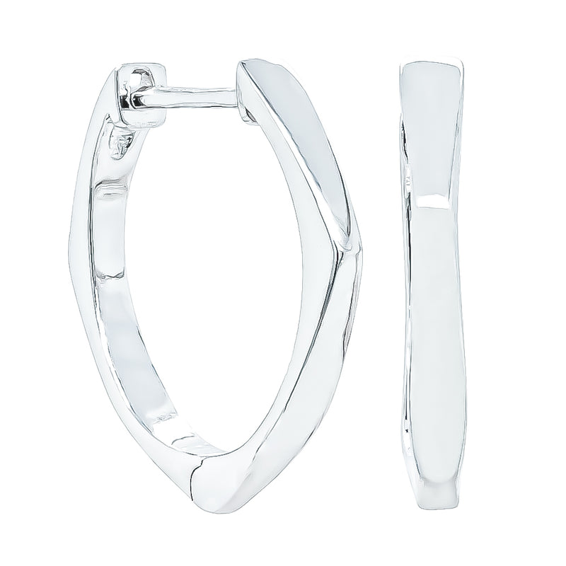 Sterling Silver Eos Hoop Earrings-Earrings-Walker & Hall