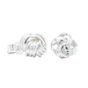 Sterling Silver Knot Stud Earrings-Earrings-Walker & Hall