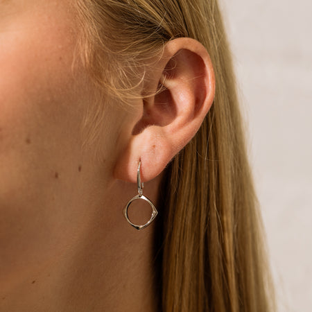 Sterling Silver Eos Hook Earrings-Earrings-Walker & Hall