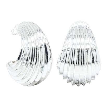 Zoe & Morgan x Walker & Hall Lucia Hoop Earrings - Sterling Silver-Earrings-Walker & Hall