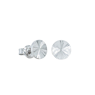Sterling Silver Mini Reflections Stud Earrings-Earrings-Walker & Hall
