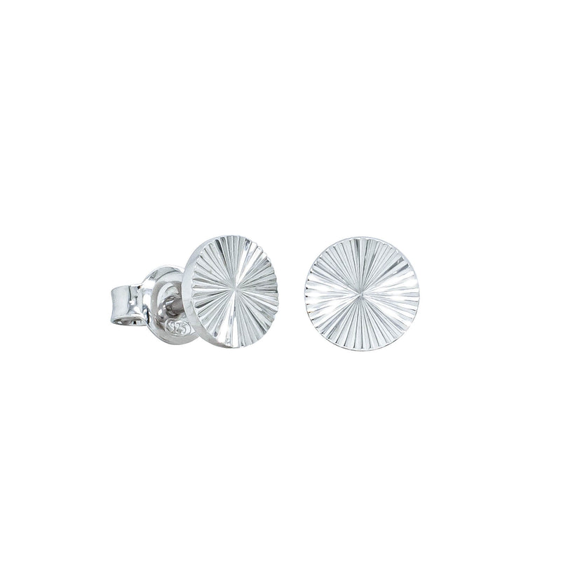 Sterling Silver Mini Reflections Stud Earrings-Earrings-Walker & Hall