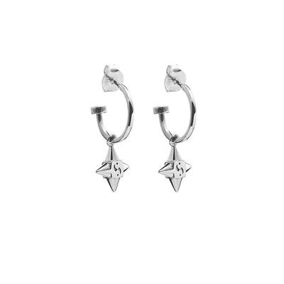 Stolen Girlfriends Club Star Shock Anchor Earrings - Sterling Silver-Earrings-Walker & Hall