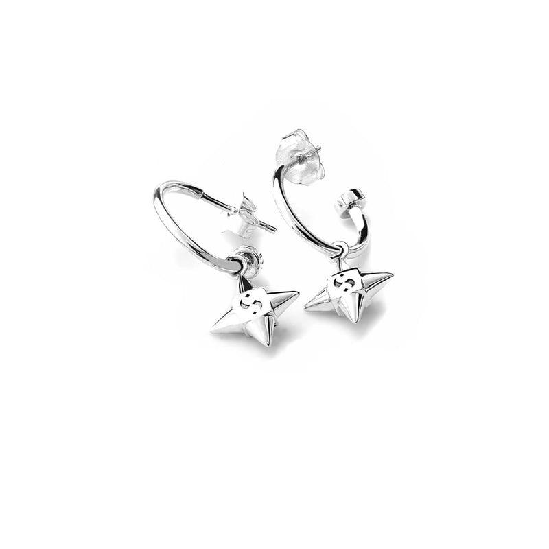 Stolen Girlfriends Club Star Shock Anchor Earrings - Sterling Silver-Earrings-Walker & Hall