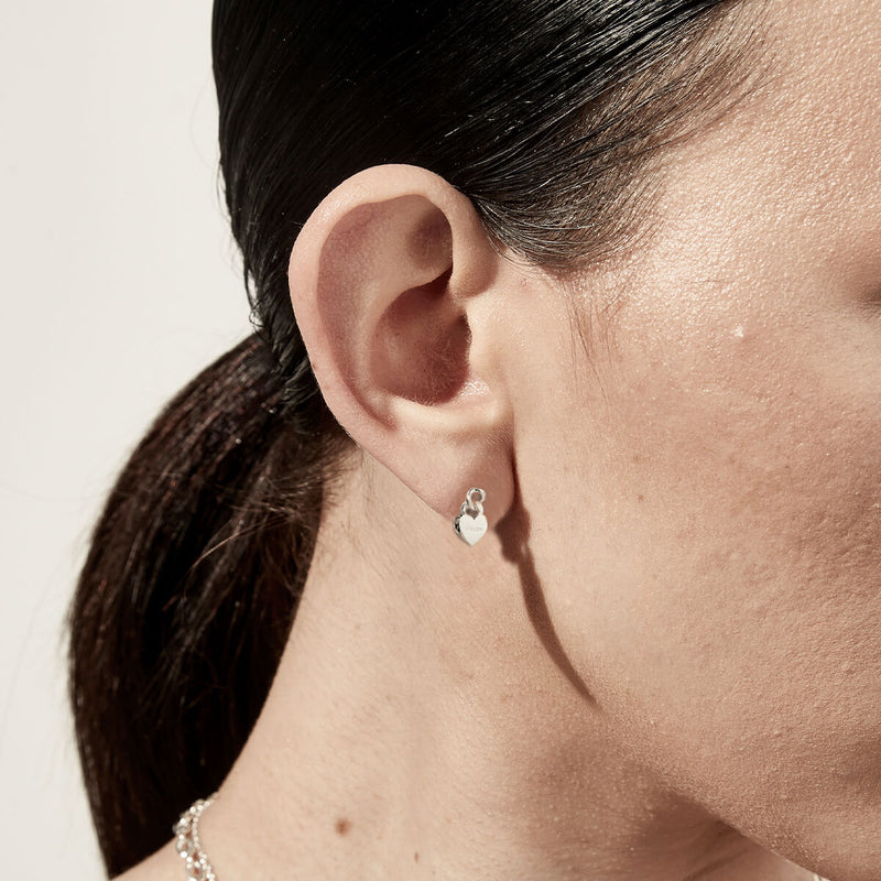 Stolen Girlfriends Club Mini Love Chain Earrings - Sterling Silver-Earrings-Walker & Hall