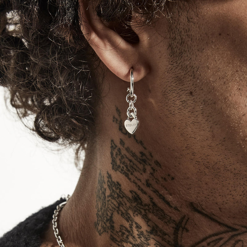 Stolen Girlfriends Club Love Chain Anchor Earrings - Sterling Silver-Earrings-Walker & Hall
