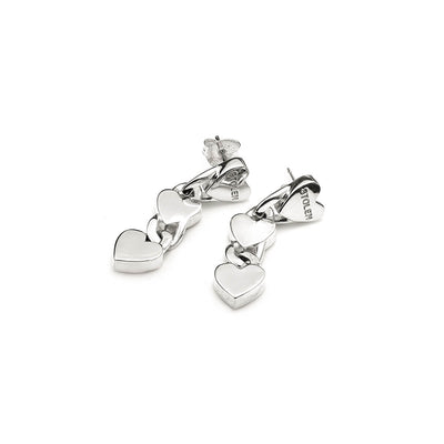 Stolen Girlfriends Club Love Chain Drop Earrings - Sterling Silver-Earrings-Walker & Hall