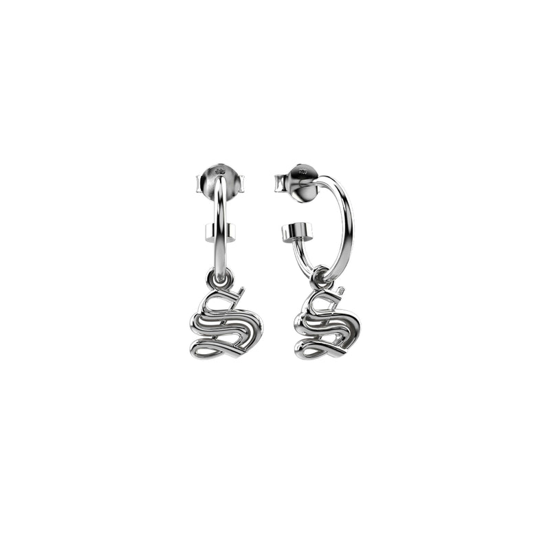 Stolen Girlfriends Club Old English Anchor Earrings - Sterling Silver - Earrings - Walker & Hall