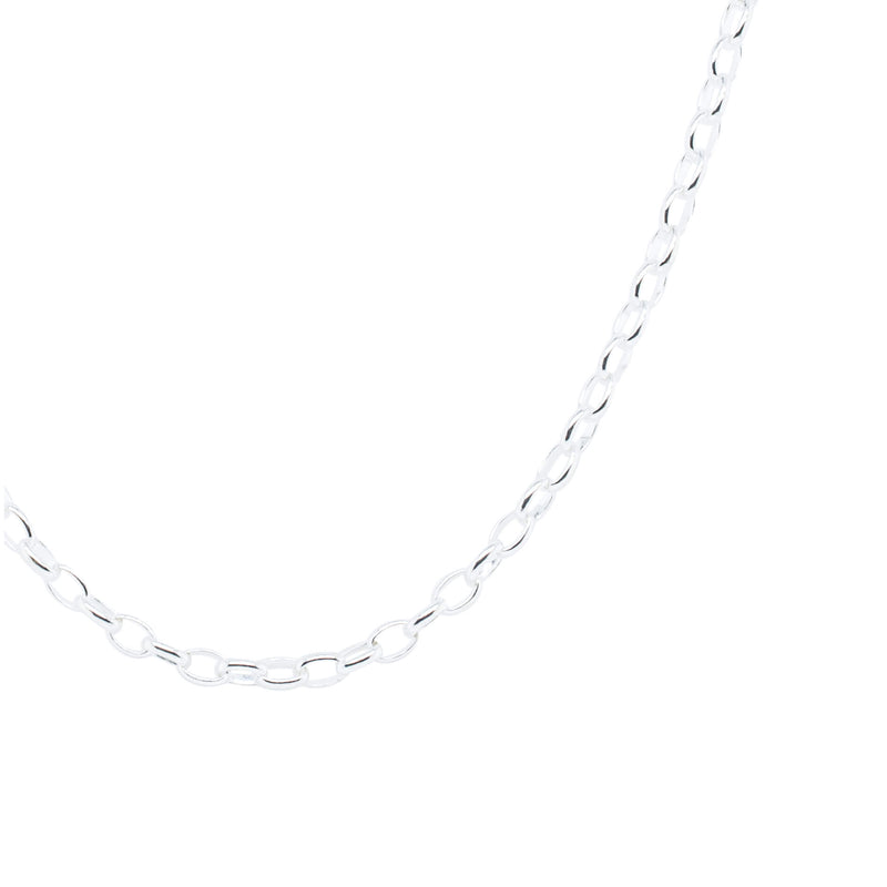 Sterling Silver Oval Belcher Chain-Necklace-Walker & Hall
