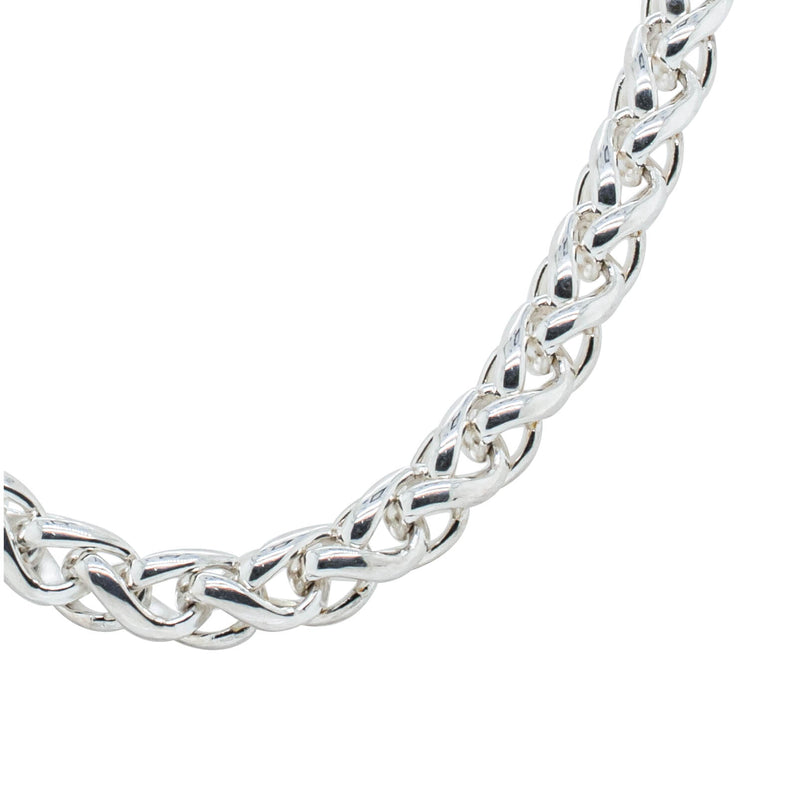 Sterling Silver 5mm Wheat Chain-Necklace-Walker & Hall