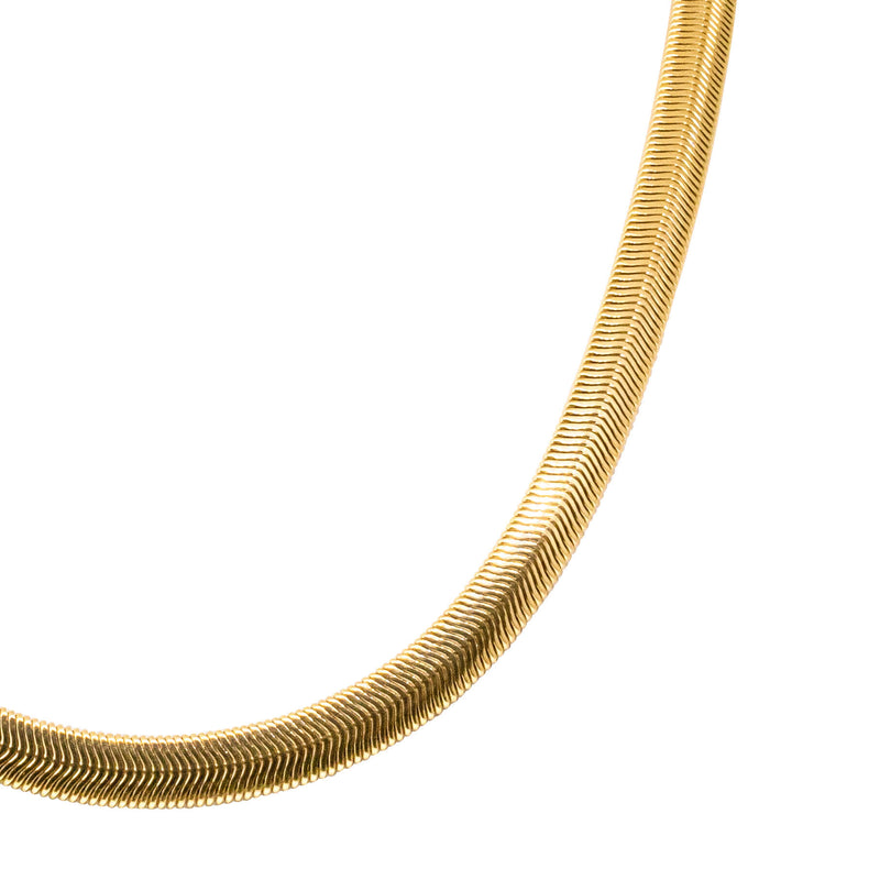 18ct Yellow Gold Plated Flat Wing Necklace-Necklace-Walker & Hall