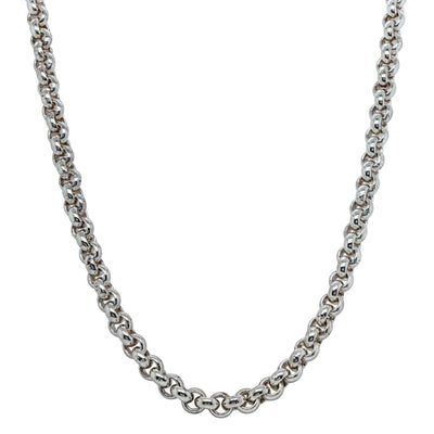 Deja Vu Sterling Silver Belcher Link Necklace 80cm - Necklace - Walker & Hall