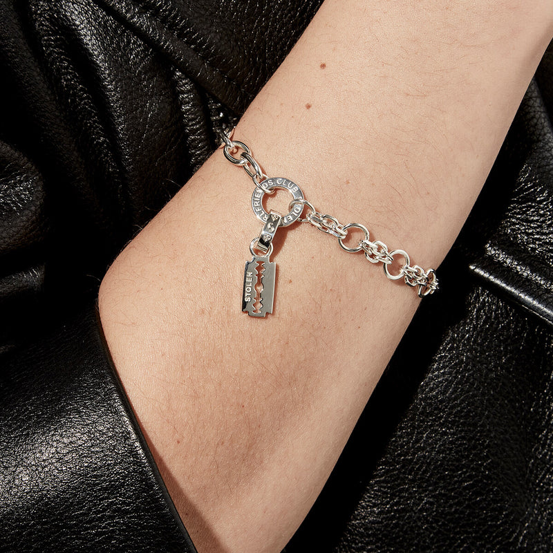 Stolen Girlfriends Club Razor Blade Charm - Sterling Silver-Charm-Walker & Hall