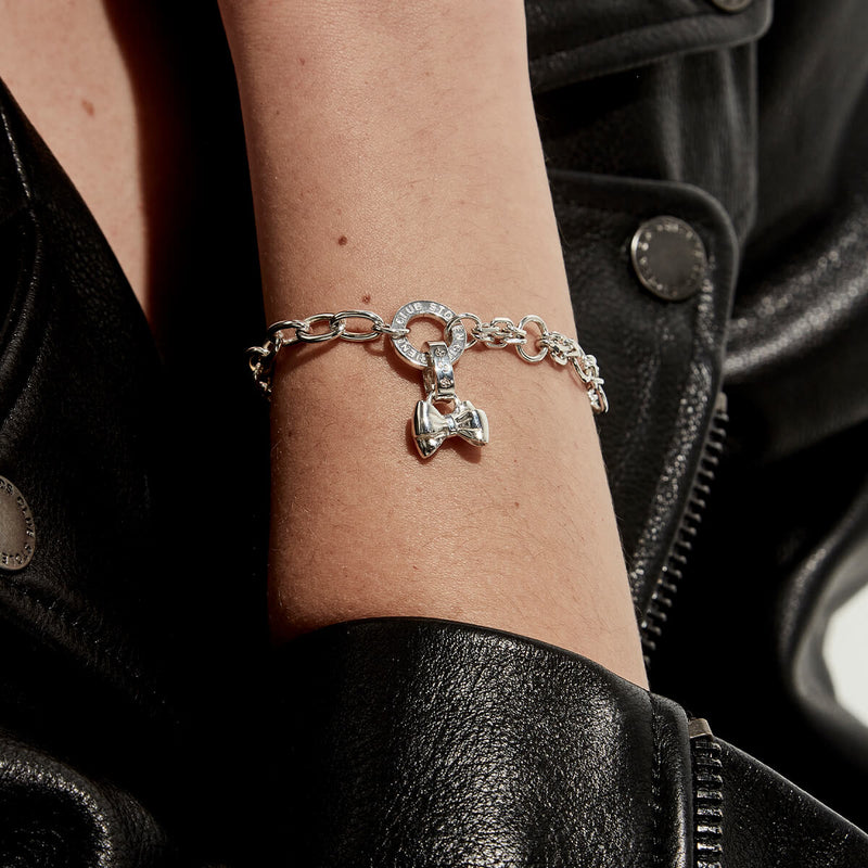 Stolen Girlfriends Club Double Bow Charm - Sterling Silver-Charm-Walker & Hall