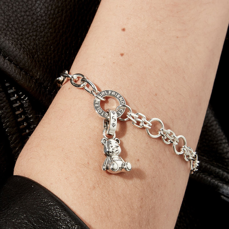 Stolen Girlfriends Club Stolen Teddy Charm - Sterling Silver-Charm-Walker & Hall
