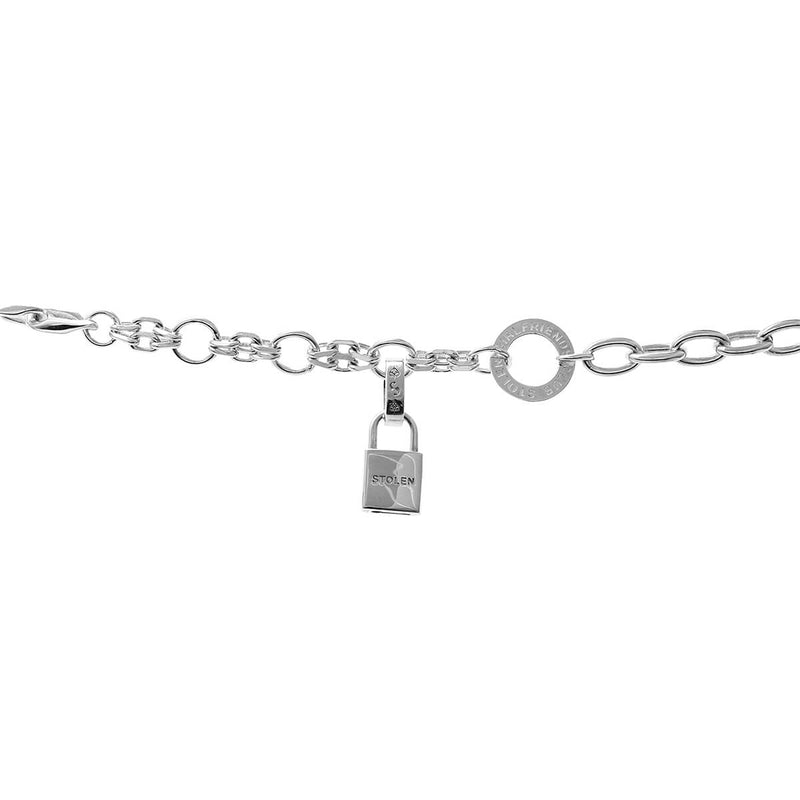 Stolen Girlfriends Club Padlock Charm - Sterling Silver-Charm-Walker & Hall