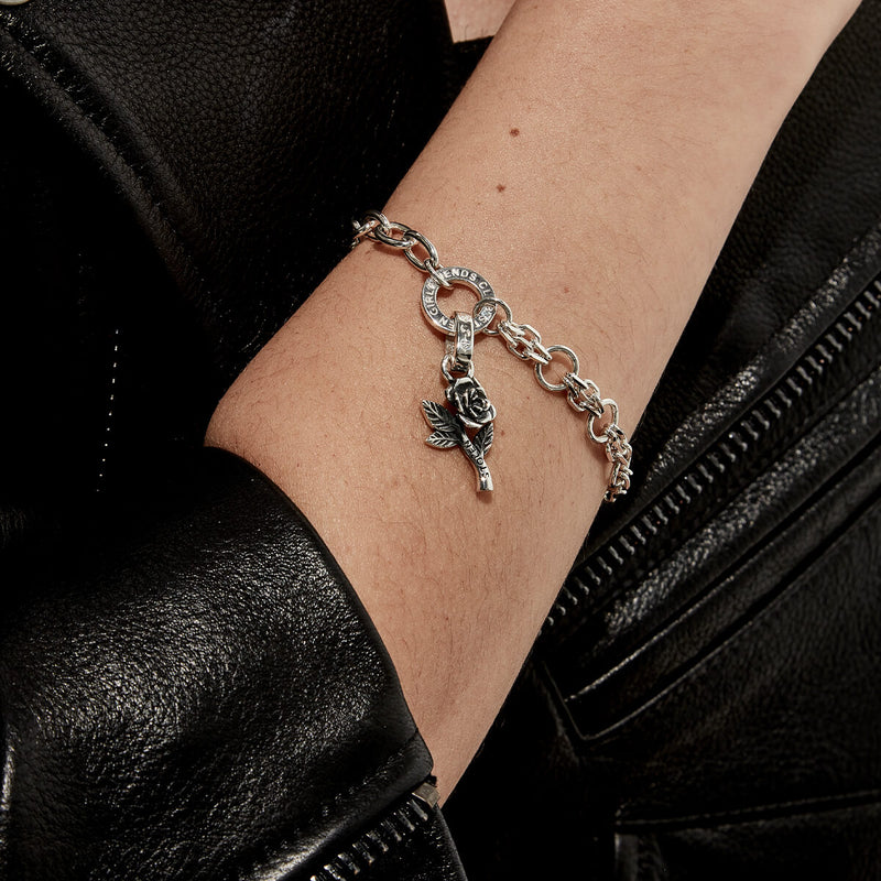 Stolen Girlfriends Club Rose Charm - Sterling Silver-Charm-Walker & Hall