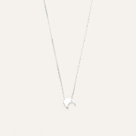 Sterling Silver Noted Kiwi Charm - Necklace - Walker & Hall