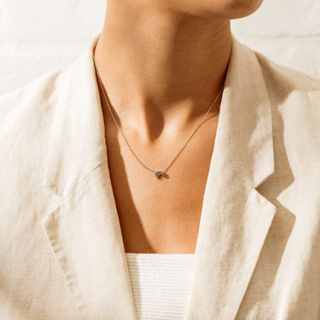 Sterling Silver Noted Kiwi Charm - Necklace - Walker & Hall