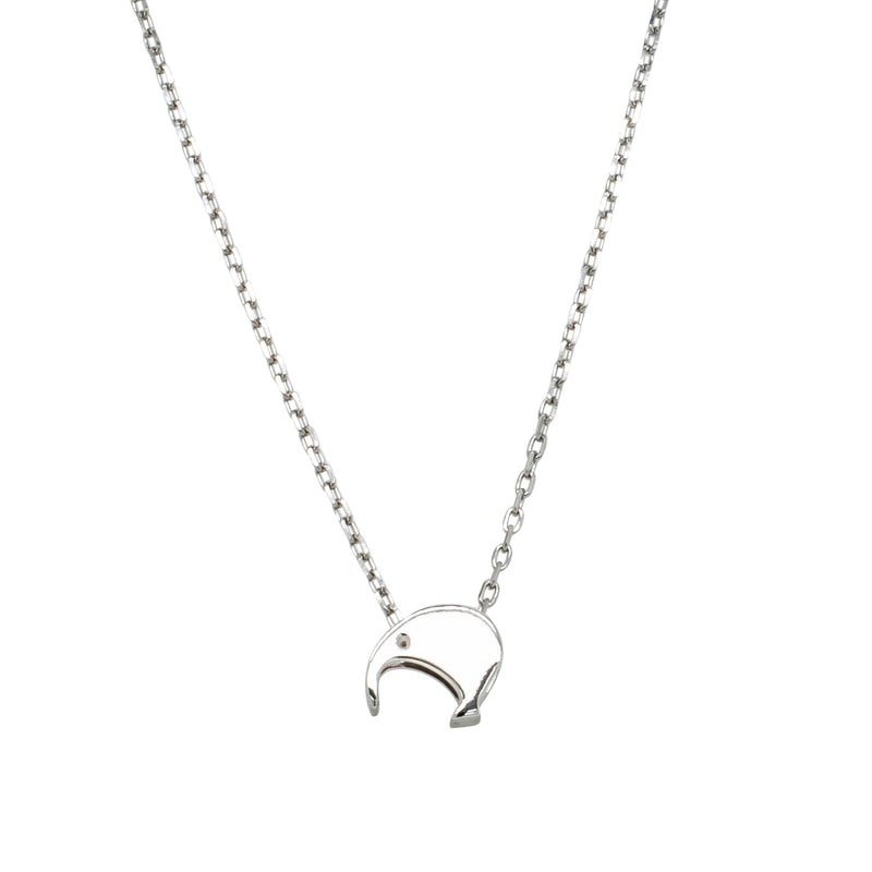 Sterling Silver Noted Kiwi Charm-Necklace-Walker & Hall