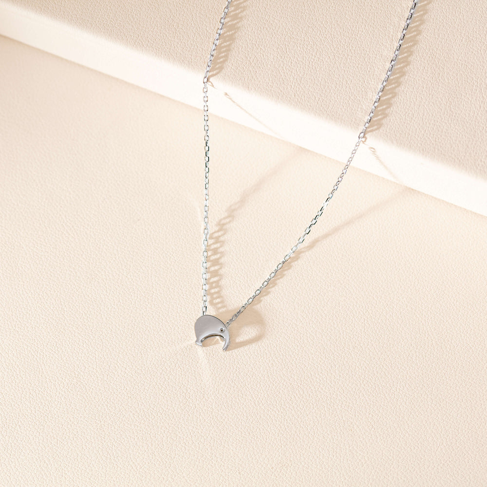 Sterling Silver Noted Kiwi Charm-Necklace-Walker & Hall