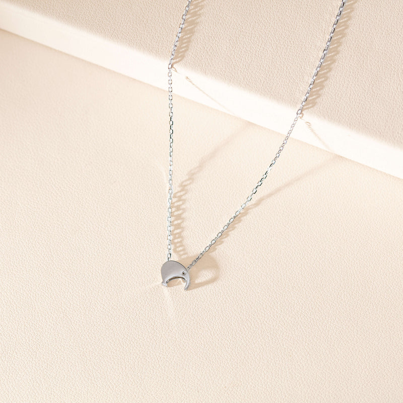 Sterling Silver Noted Kiwi Charm-Necklace-Walker & Hall