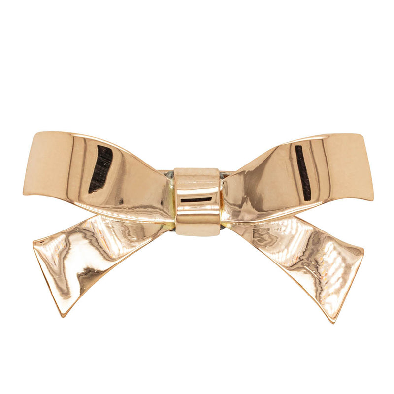 Vintage 14ct Yellow Gold Bow Brooch-Brooch-Walker & Hall