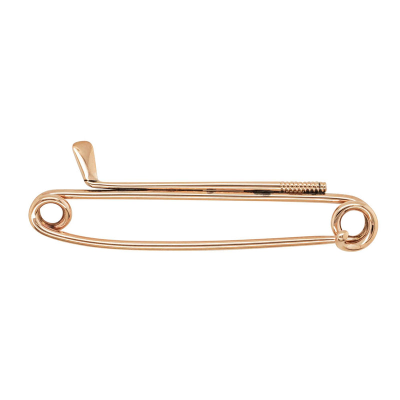 Vintage 9ct Rose Gold Golf Stick Brooch-Brooch-Walker & Hall