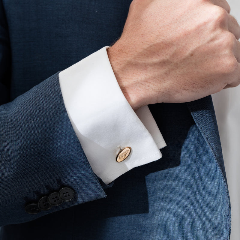 Deja Vu 9ct Rose Gold Masonic Cufflinks-Cufflinks-Walker & Hall