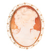 Deja Vu 9ct Yellow Gold Large Cameo Brooch-Brooch-Walker & Hall