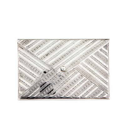 Sterling Silver Patterned Card Case-Silverware-Walker & Hall